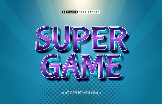 スーパーゲーム 編集可能なテキストエフェクト
