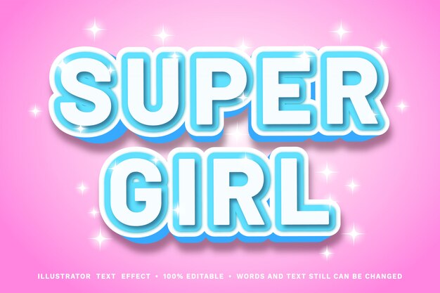 Super girl font effect