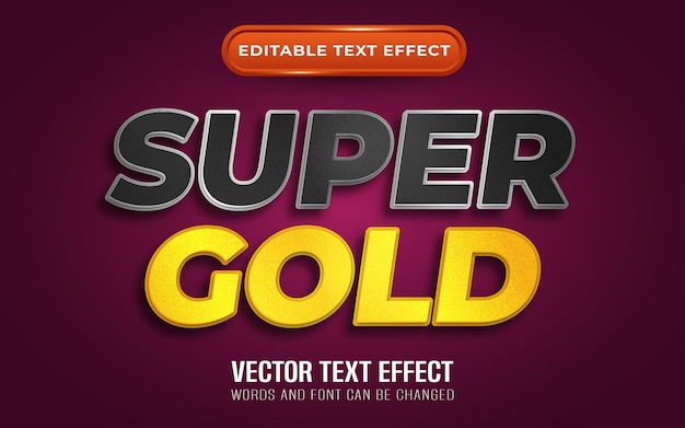 Super goud bewerkbaar teksteffect