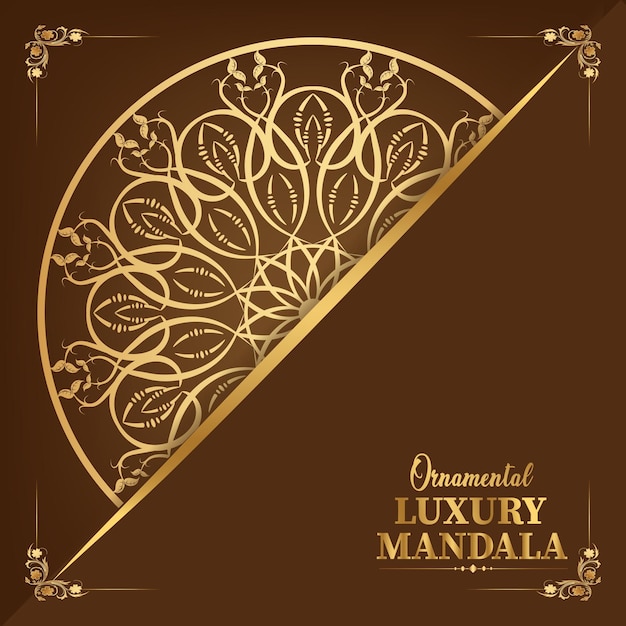 Super gouden luxe mandala-ontwerp