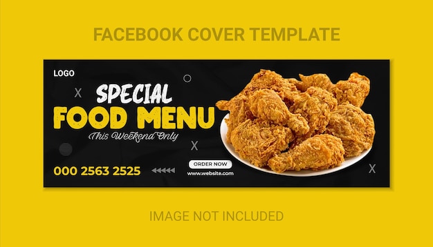 Super heerlijk eten menu restaurant social media sjabloon premium vector