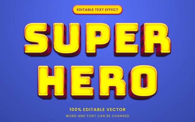 Super Hero 3D Bewerkbare tekst Effectstijl