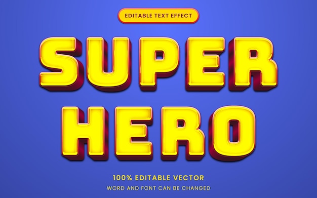 Super Hero 3D Editable text Effect Style