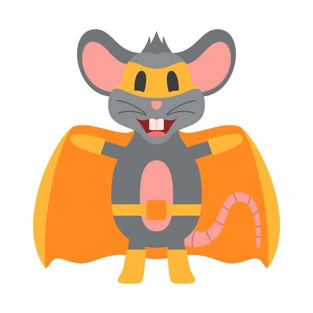 Vector super hero animal in colorful superhero costumes funny children039s characters cartoon illustration