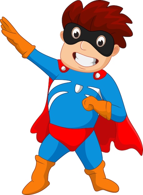 Super hero boy cartoon