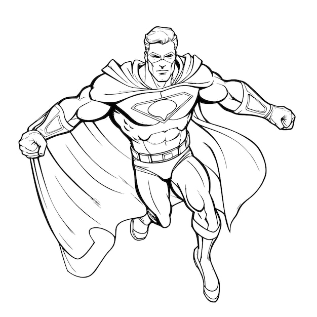 Super Hero Coloring Pages Drawing For Kids