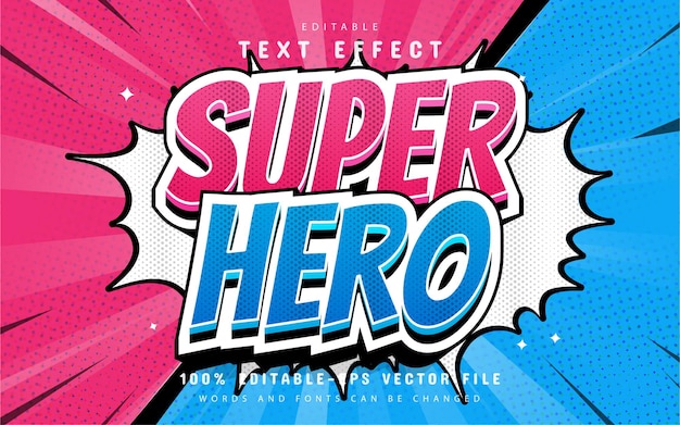 Super hero comic style text effect