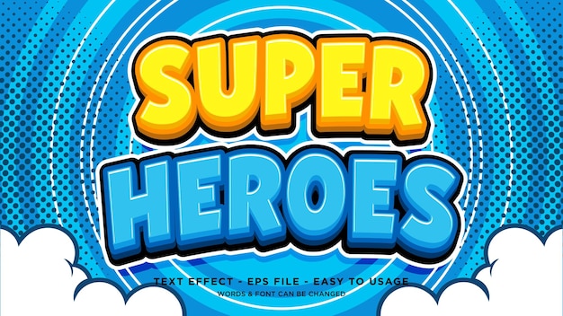 Super hero editable text effect