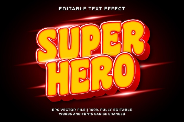 Super Hero Editable Text Effect