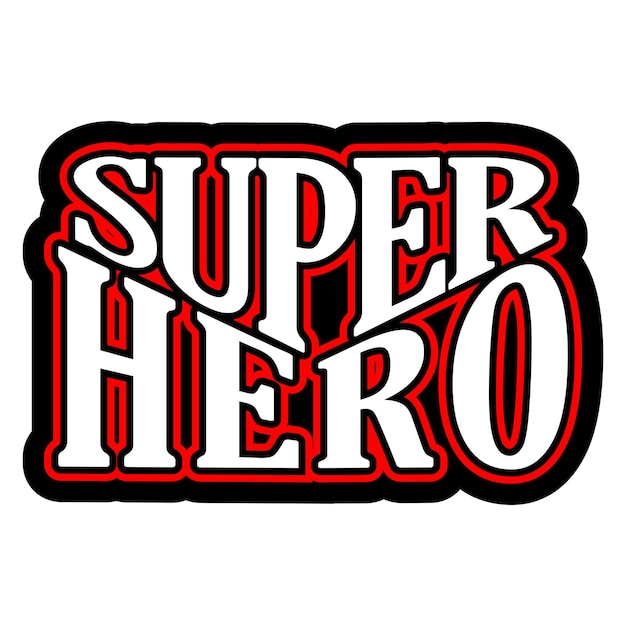 super hero graphic illustration typography vector good for t shirt print Premium Vector