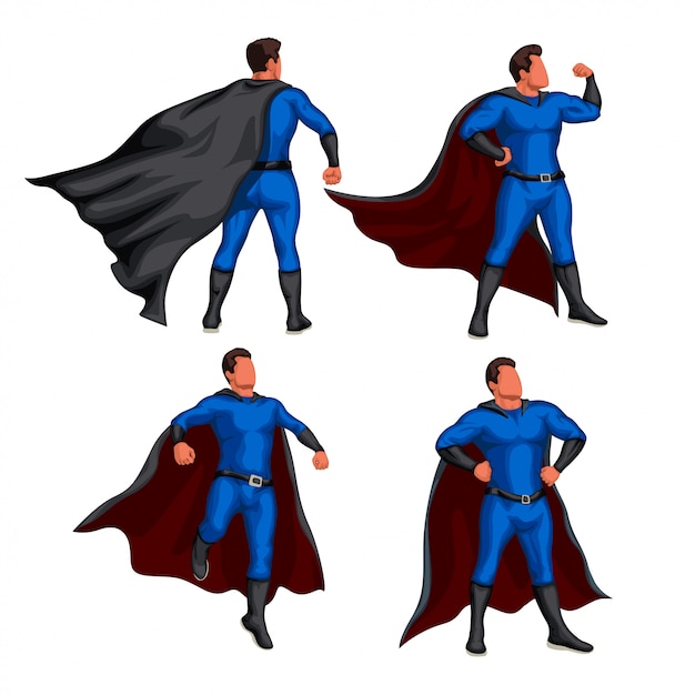 Vector super hero set