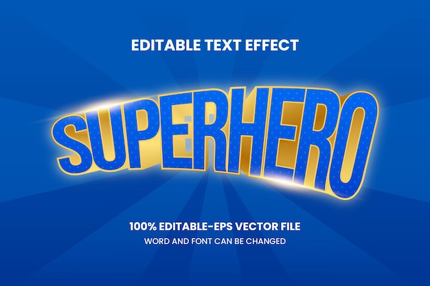 Super hero text effect