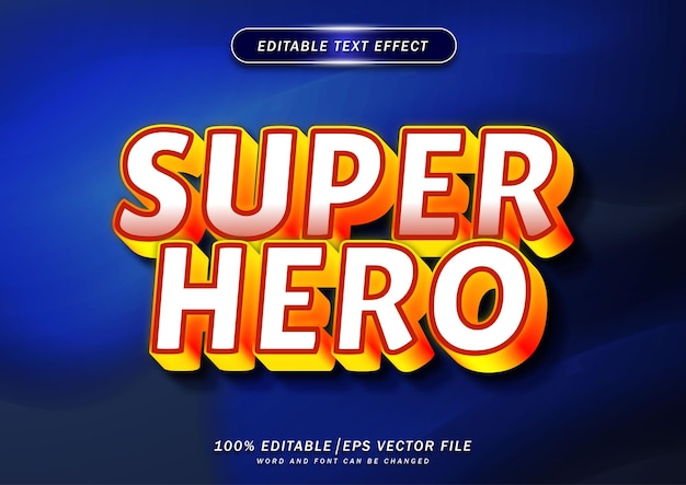 Super Heroes editable text effect themed elegant color