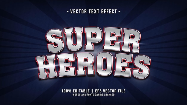 Super heroes text effect