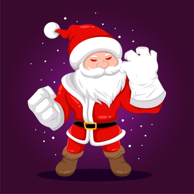 Super kerstman cartoon vector