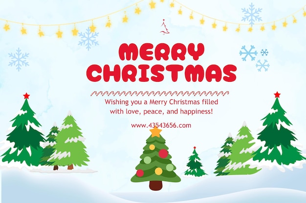 super merry christmas realistic party poster