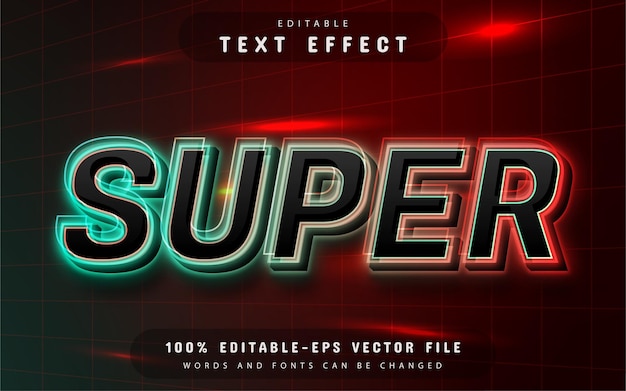 Super neon teksteffect