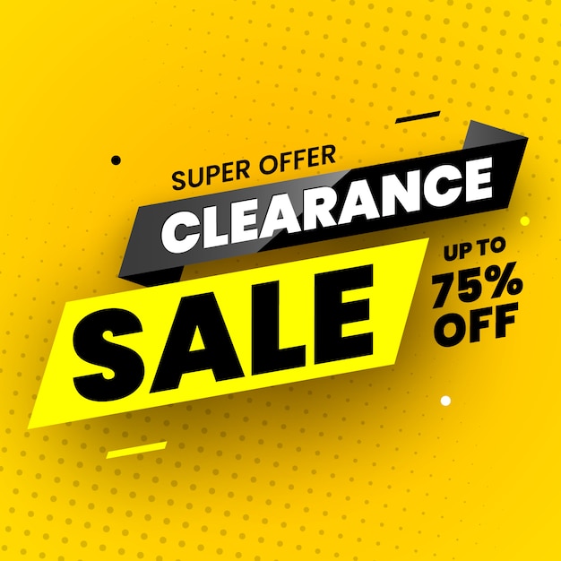 Super offer clearance sale banner.  illustration.