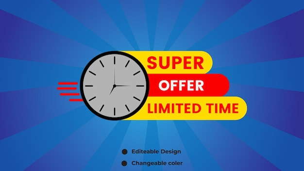 Vettore super offerta a tempo limitato