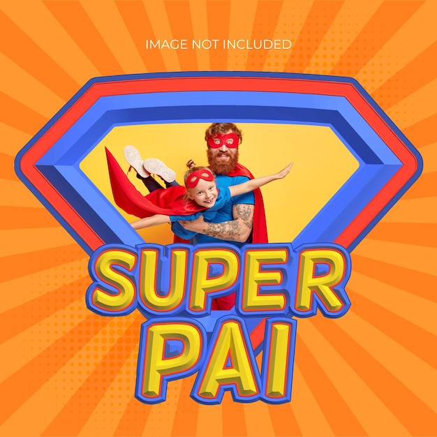 Super pai 3d-sjabloon