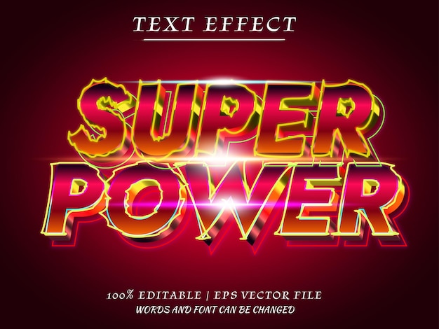 Super Power 3D Editable Text Effect