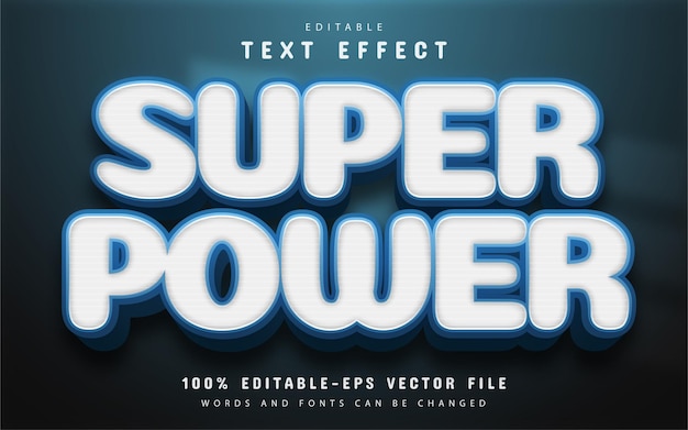 Super power blue shiny text effect