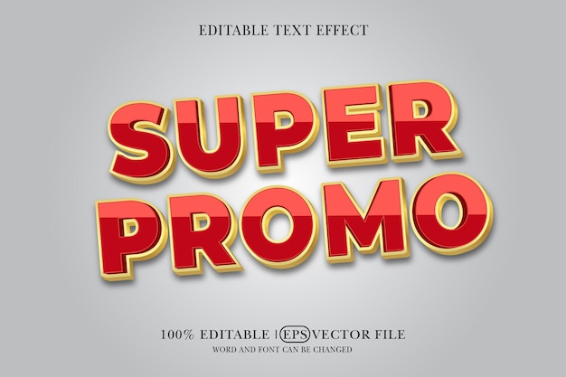 Super promo sale Typography premium editable text effect