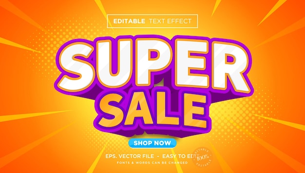 Super sale 3d editable text effect