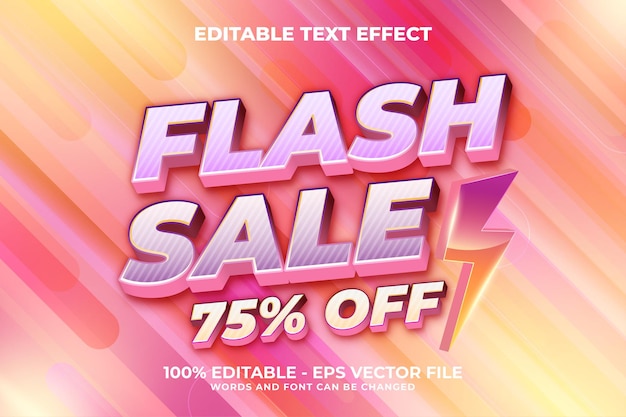 Super sale 3d modern editable text effect template style premium vector