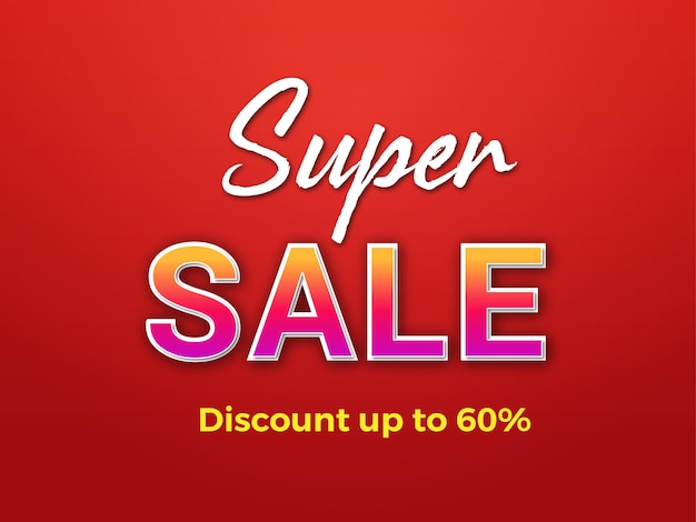 Super sale 3d-tekststijleffect