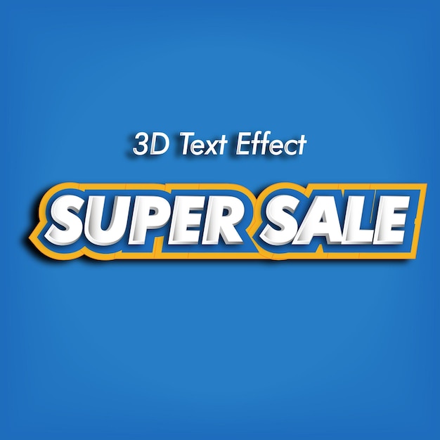 Super Sale 3D Text Effect