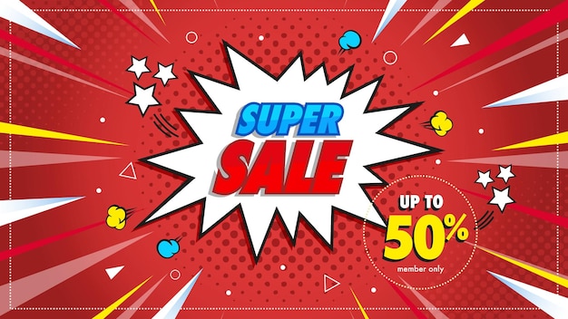 Super vendita 50 di sconto per la promozione