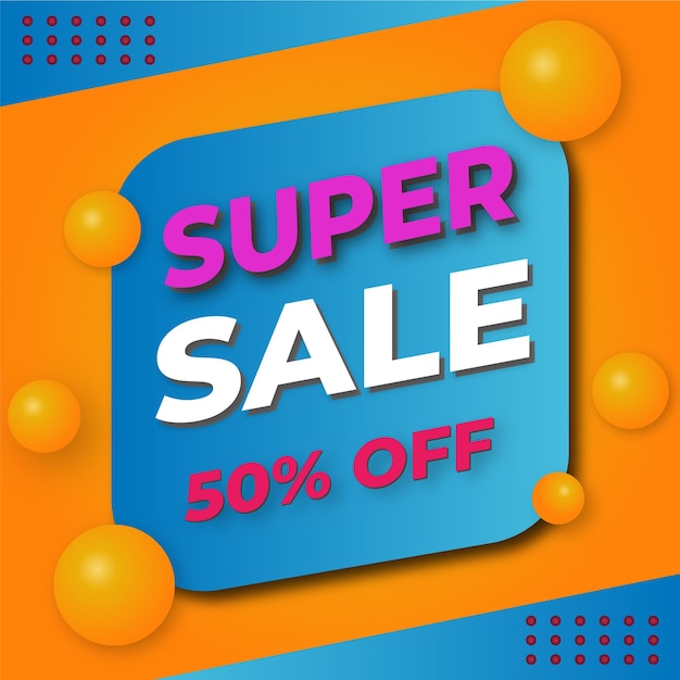 Super sale 50 percent offer sales poster templates