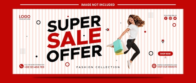 Super Sale aanbieding social media banner sjabloonontwerp