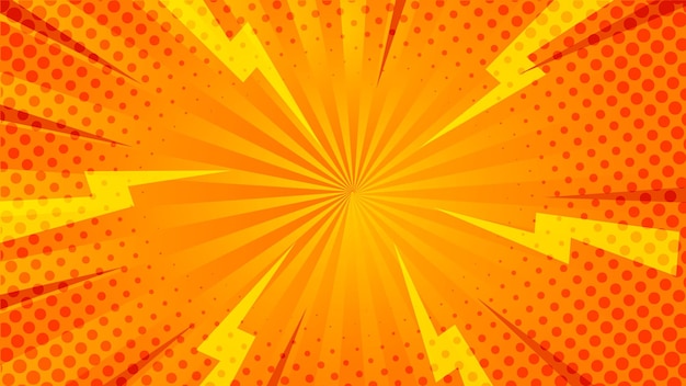 Super sale background in orange color comic style