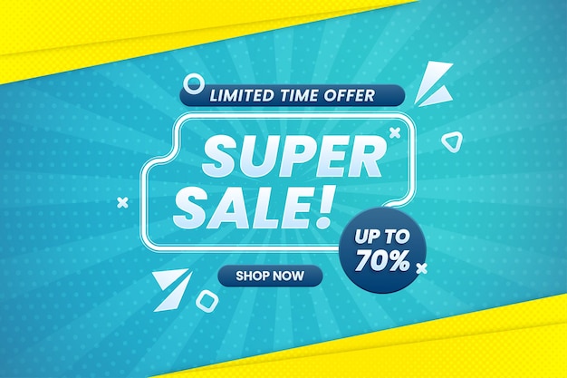 Super sale background with offer details