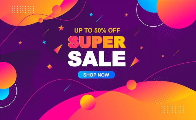 Super sale banner background design