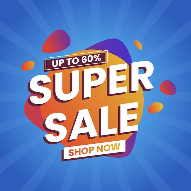 Super sale banner background