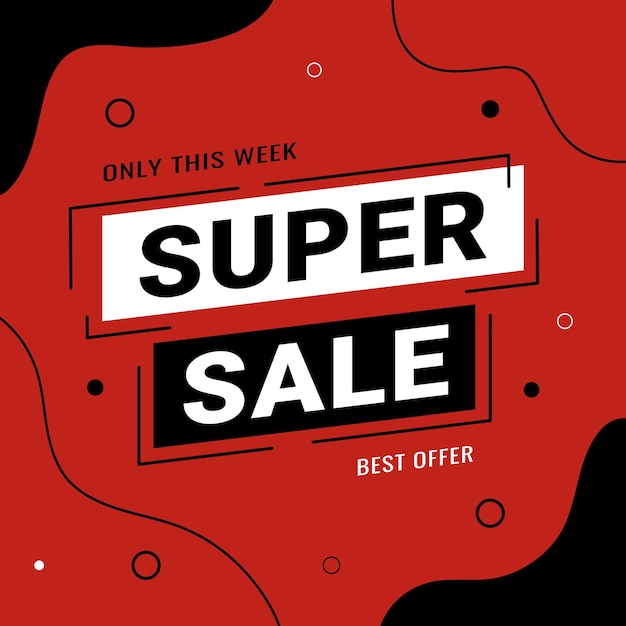 Super sale banner design only this week best offer