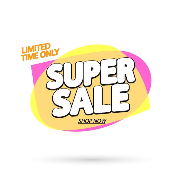 Super Sale banner design template vector illustration