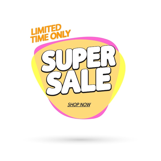 Super Sale banner design template vector illustration