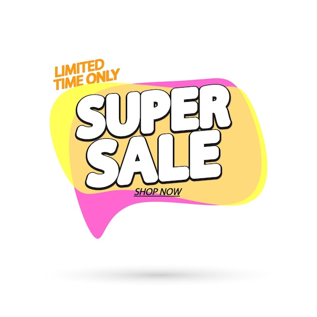 Super Sale banner design template vector illustration