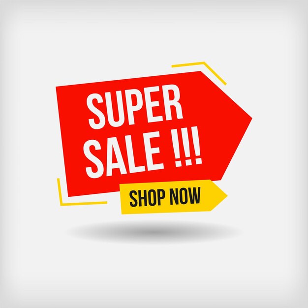 Super sale banner design template