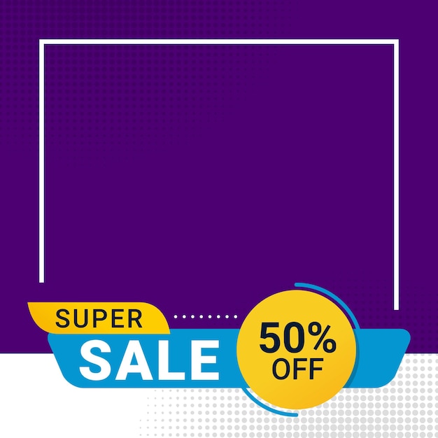 Super sale banner discount promotion with text space