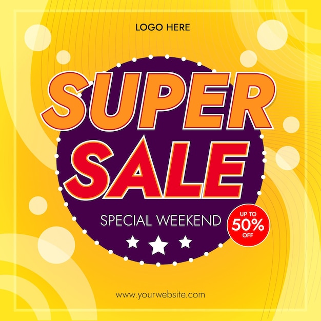 Vector super sale banner promotie