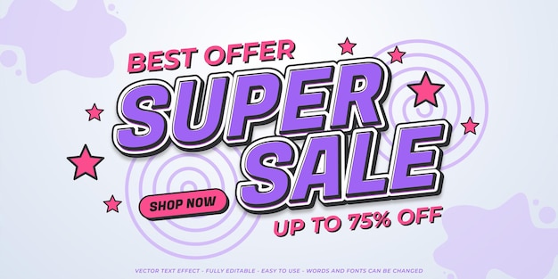 Super sale banner promotion template