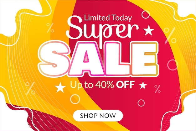 super sale banner promotion