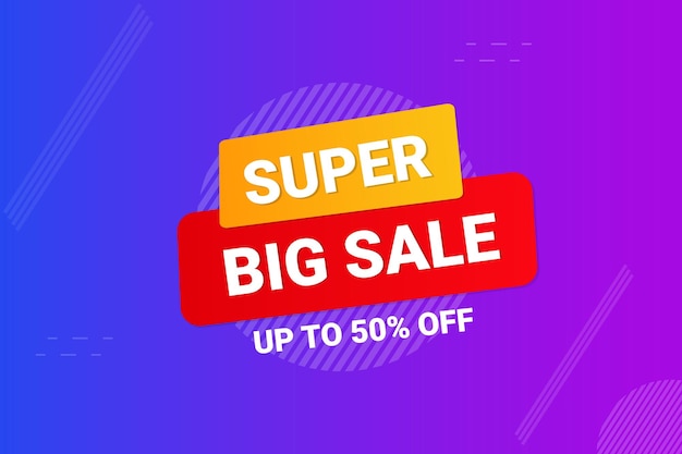 Super Sale banner template design.