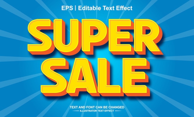 Super Sale bewerkbaar teksteffect