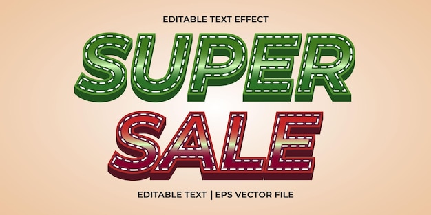 Super Sale bewerkbaar teksteffect